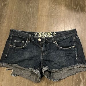 Low rise denim shorts. Size 11, made by Mossimo supply co.